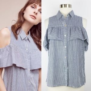 Sunday in Brooklyn Scilla Open Shoulder Ruffle Top